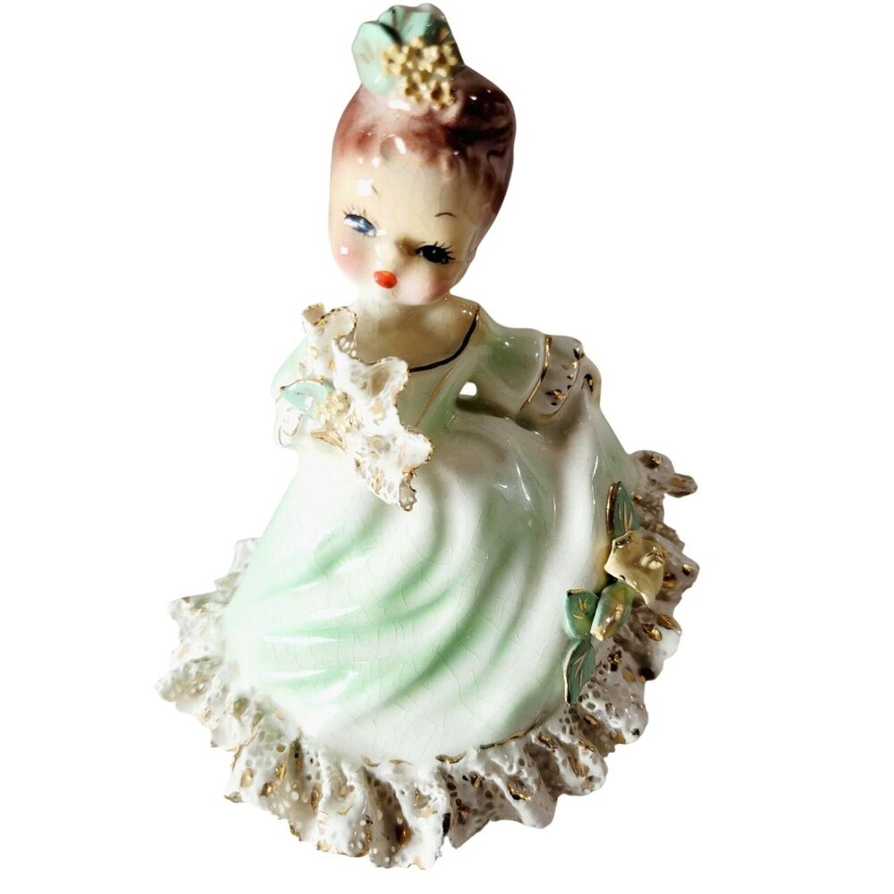 Josef Originals Anna Victoria Porcelain Figurine 1940’s Signed Hand Painted READ